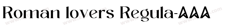 Roman lovers Regula字体转换